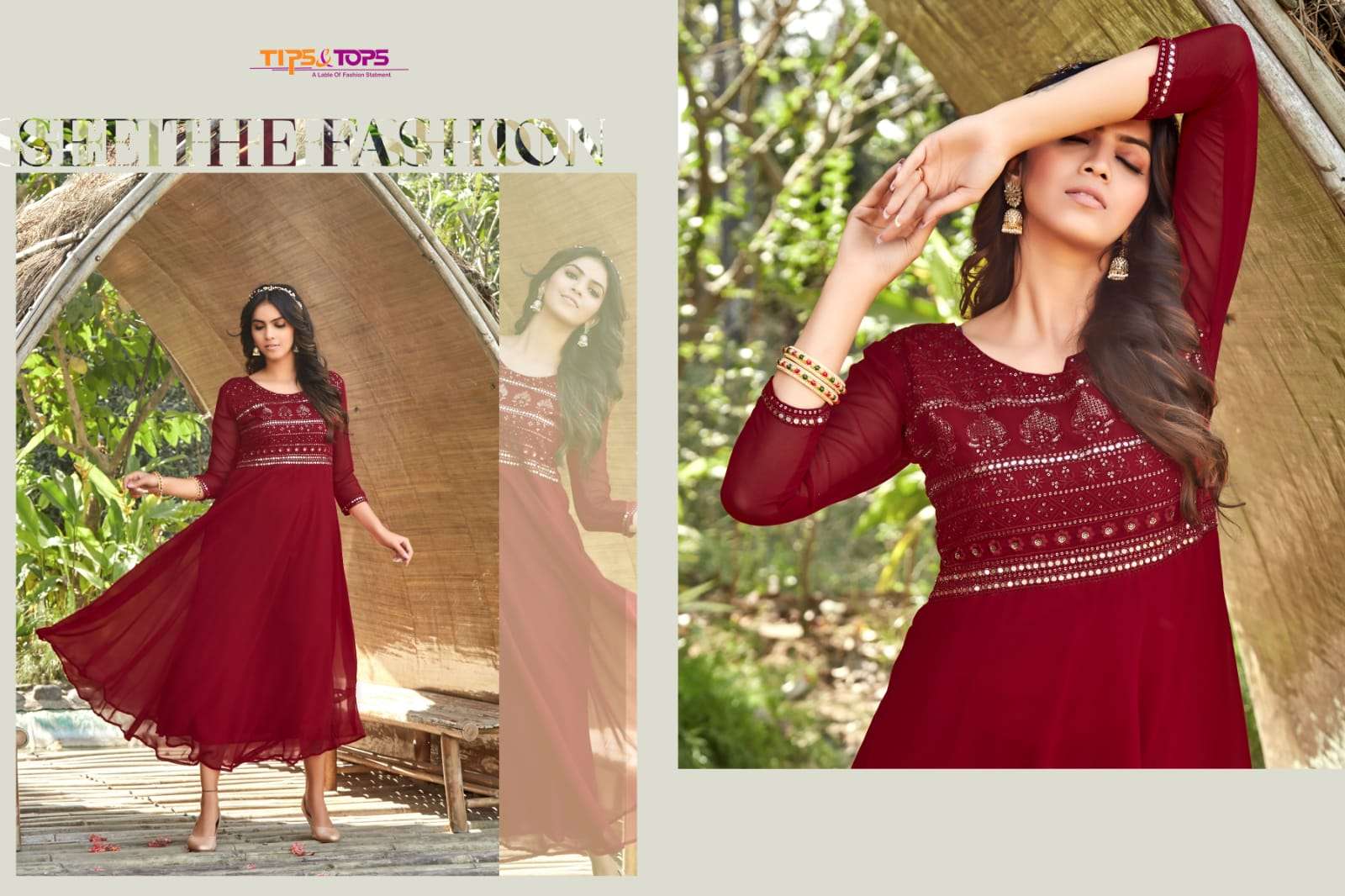 Lily & Lali Arizona Georgette Kurti Combo Wholesale Kurtis Online