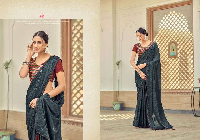 Ynf Mirror Chiffon  Saree Catalog