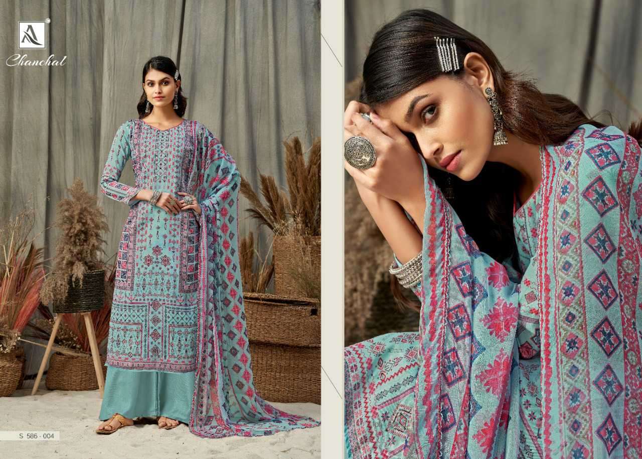 Alok Chanchal Catalog Wholesale Designer Dress Materials online