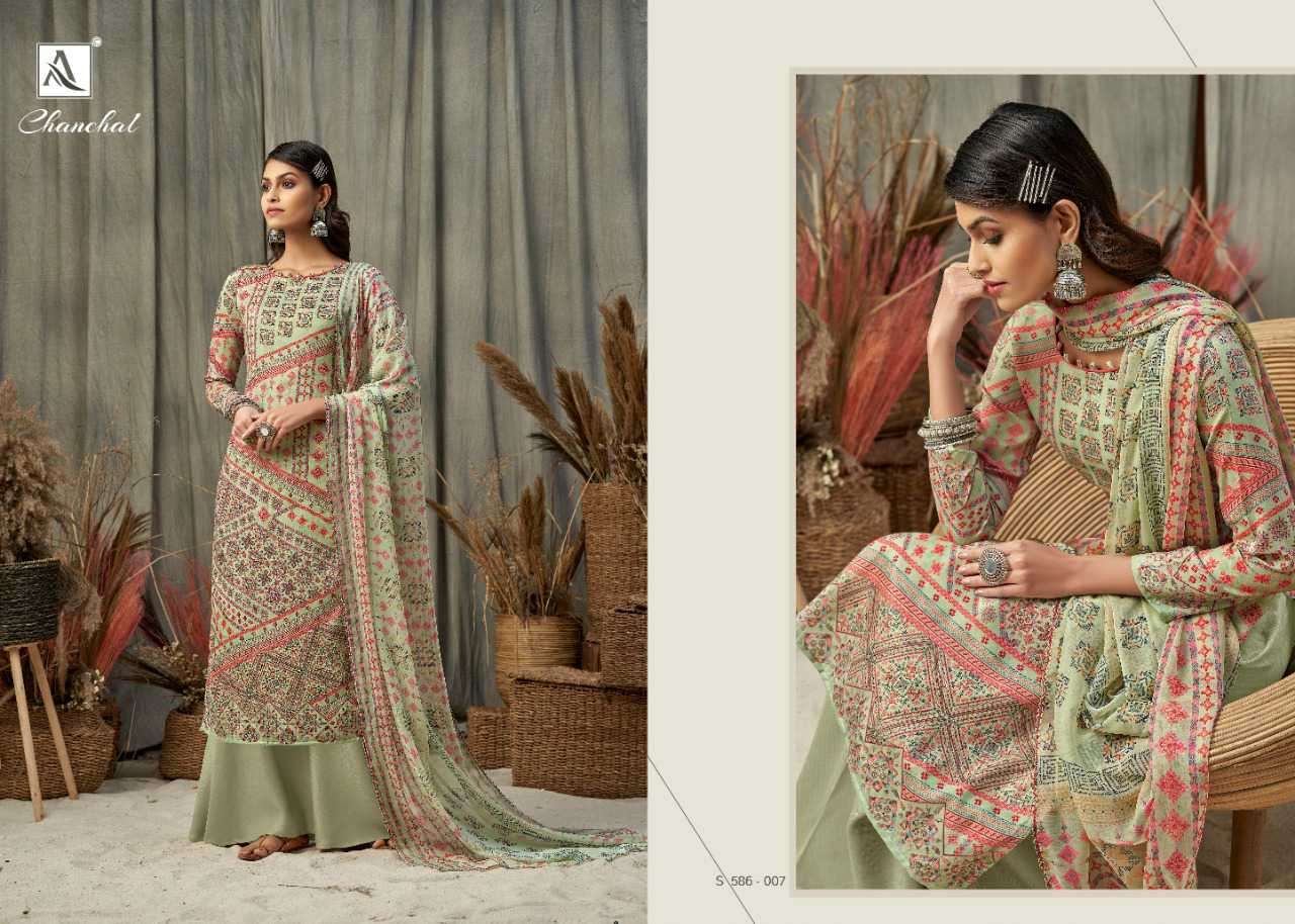 Alok Chanchal Catalog Wholesale Designer Dress Materials online