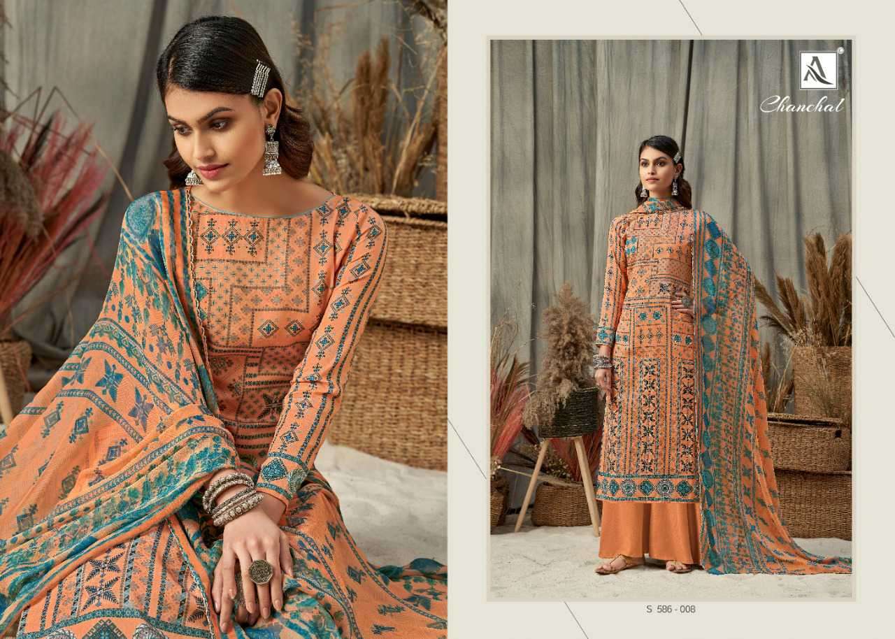 Alok Chanchal Catalog Wholesale Designer Dress Materials online