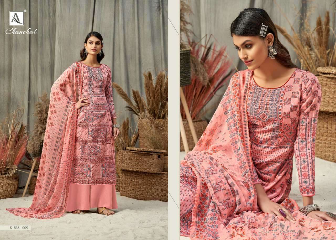 Alok Chanchal Catalog Wholesale Designer Dress Materials online