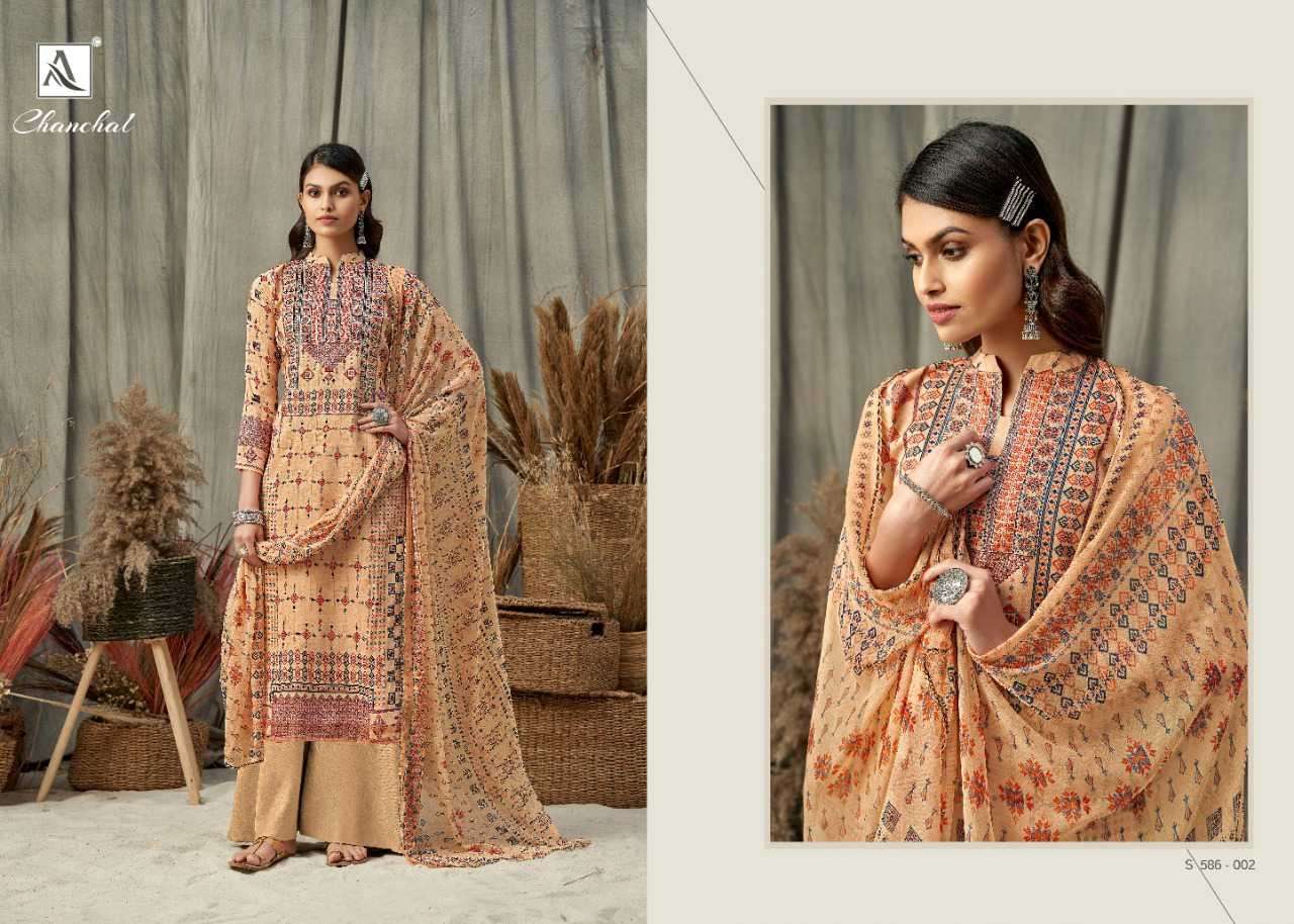 Alok Chanchal Catalog Wholesale Designer Dress Materials online