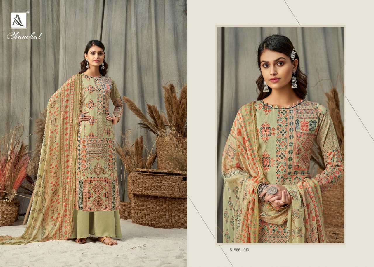 Alok Chanchal Catalog Wholesale Designer Dress Materials online