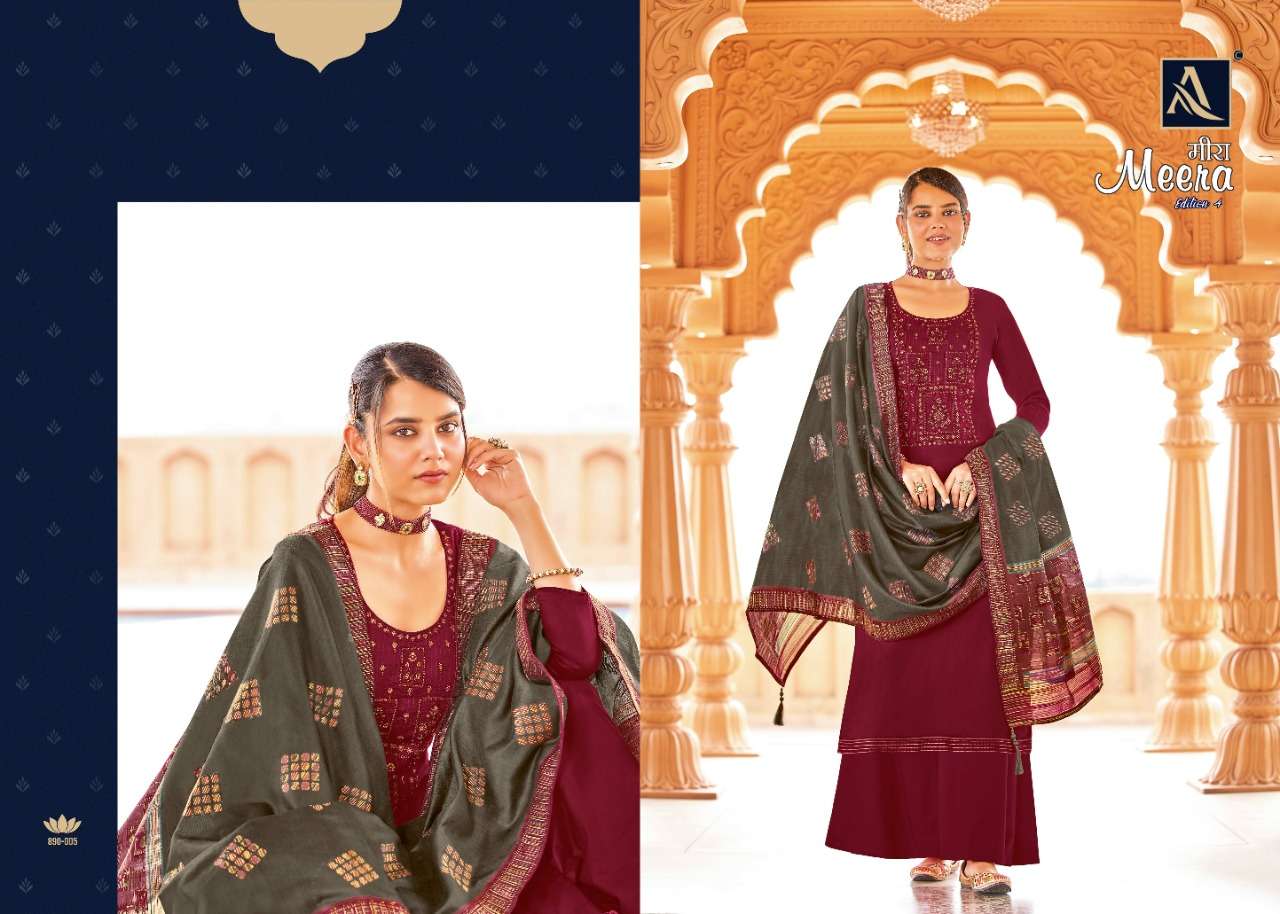 Alok Meera Edition  vol 4  catalog Designer Jam Cotton Dress Material