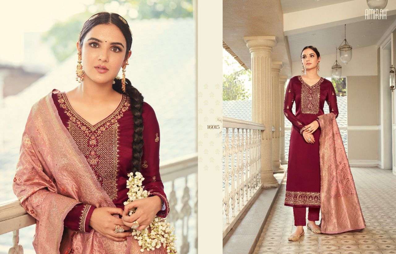 Amirah Banaras Vol 2 Catalog Designer Party Wear Georgette Dress Material