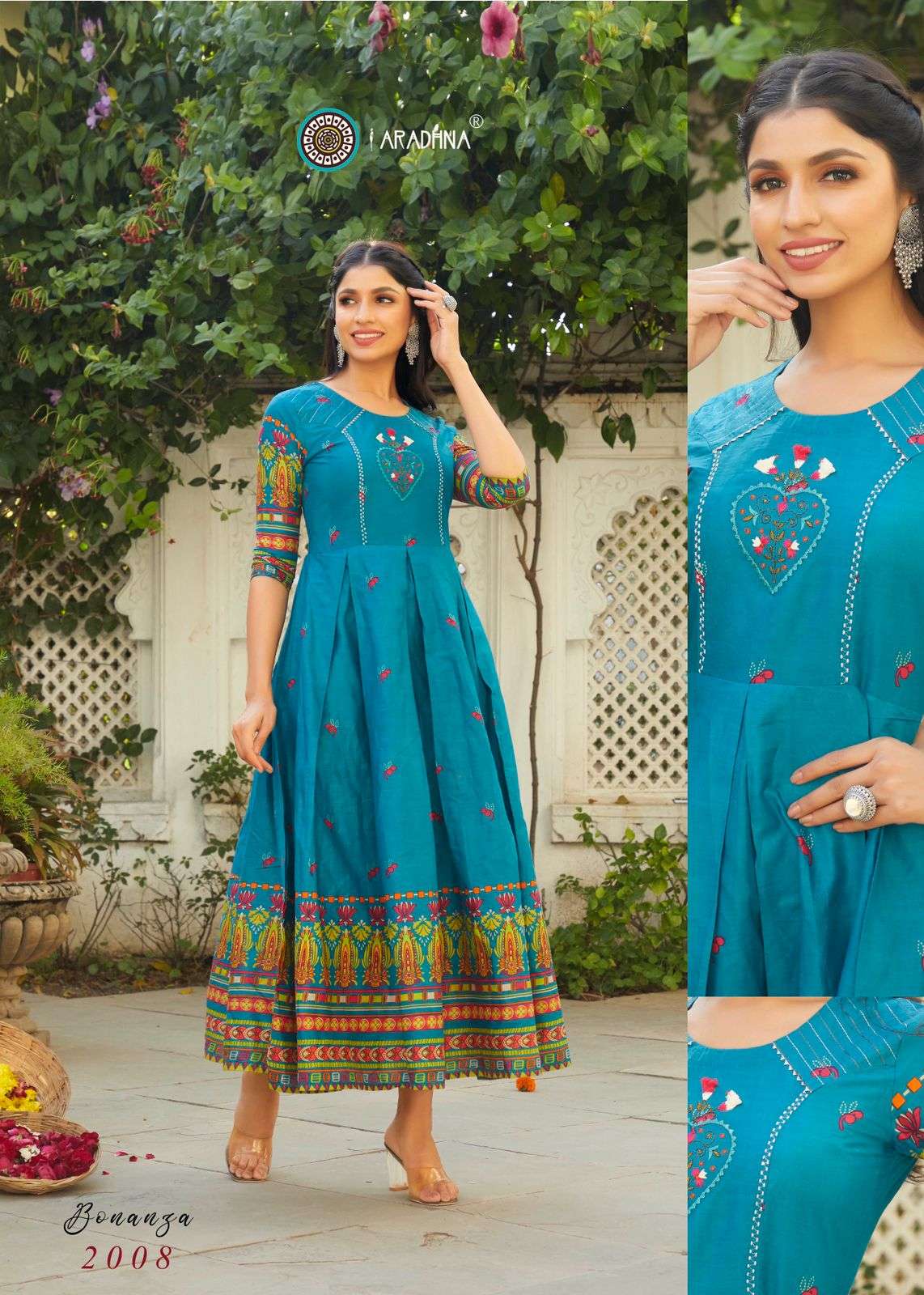 Aradhna Bonanza  vol 2 catalog  Rayon Printed Long Gown Kurti