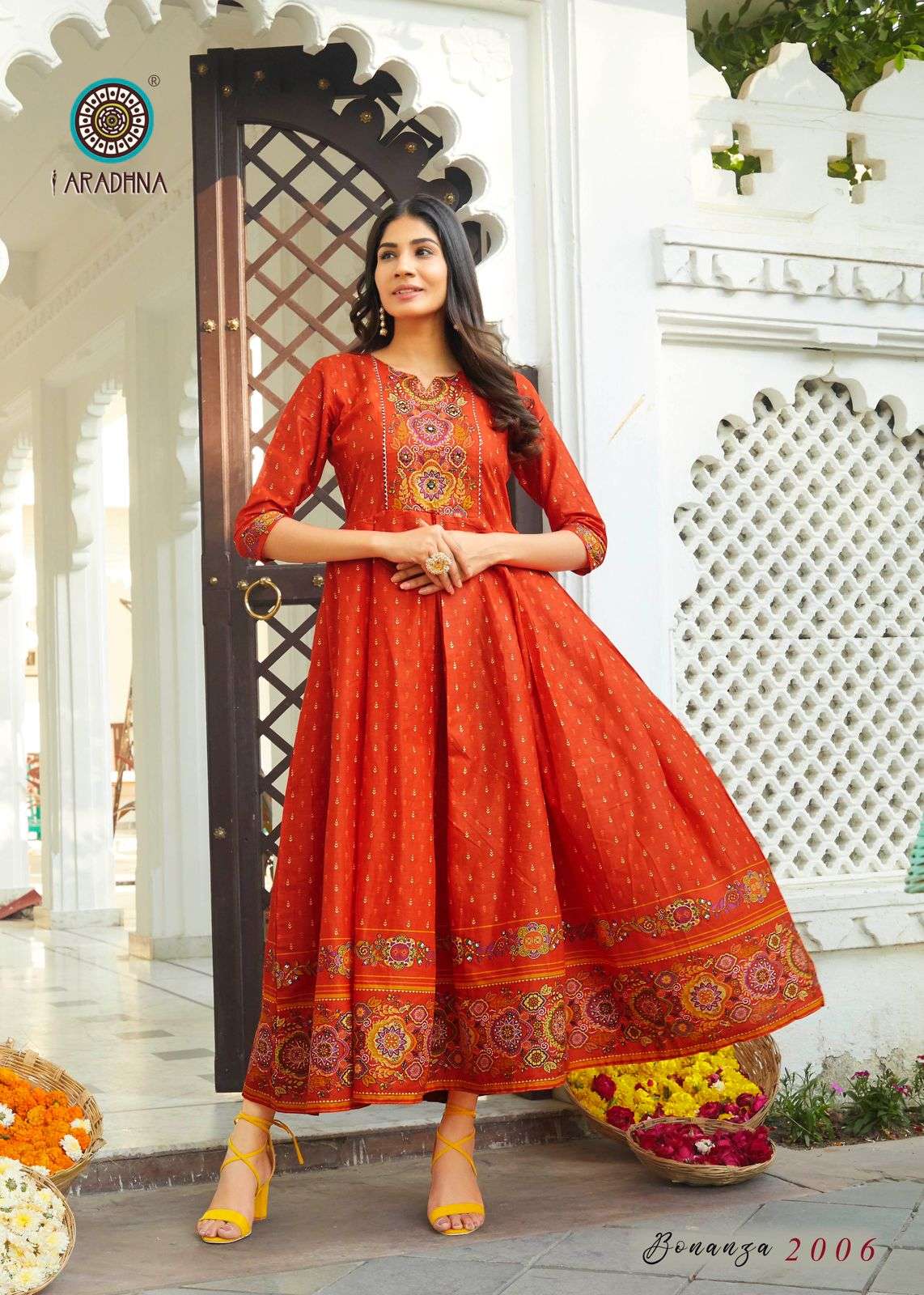 Aradhna Bonanza  vol 2 catalog  Rayon Printed Long Gown Kurti