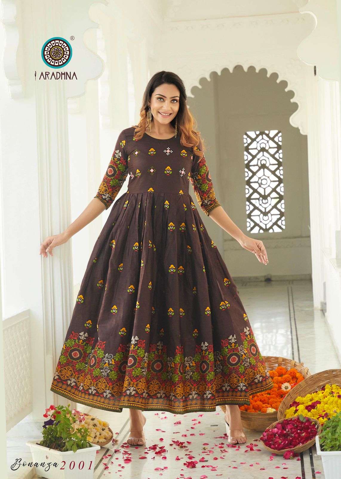 Aradhna Bonanza  vol 2 catalog  Rayon Printed Long Gown Kurti