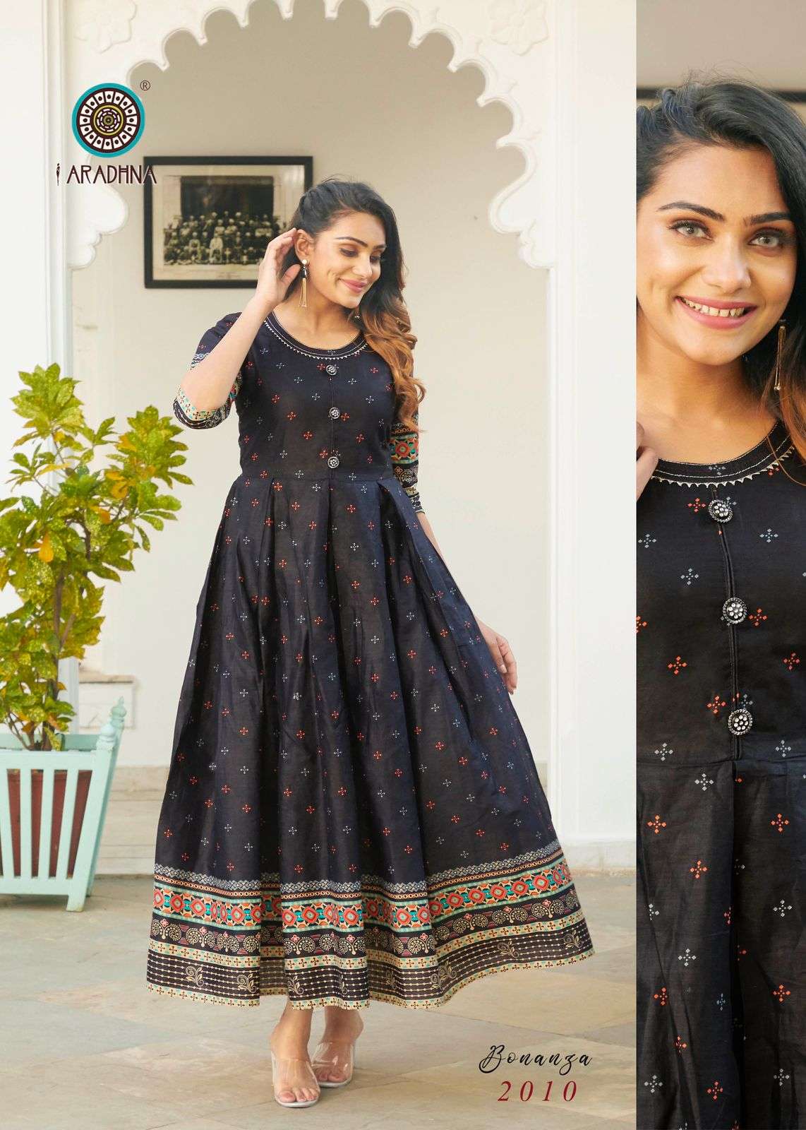 Aradhna Bonanza  vol 2 catalog  Rayon Printed Long Gown Kurti