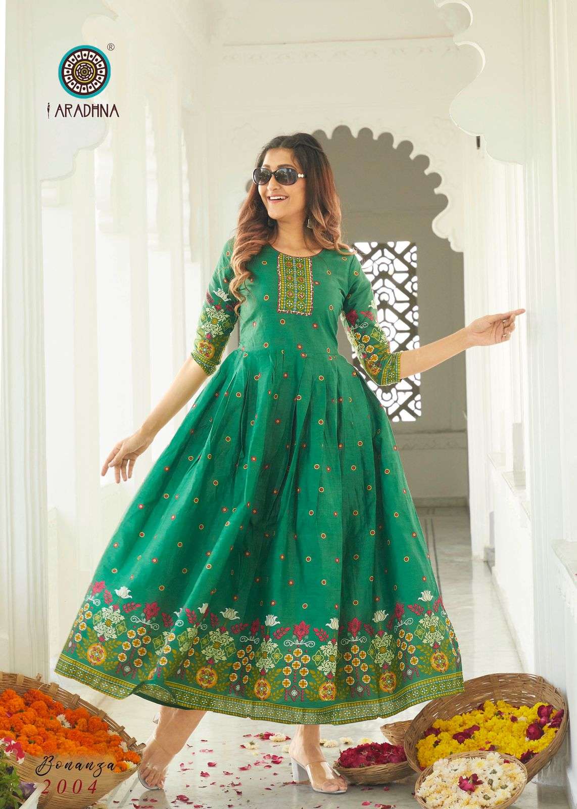 Aradhna Bonanza  vol 2 catalog  Rayon Printed Long Gown Kurti