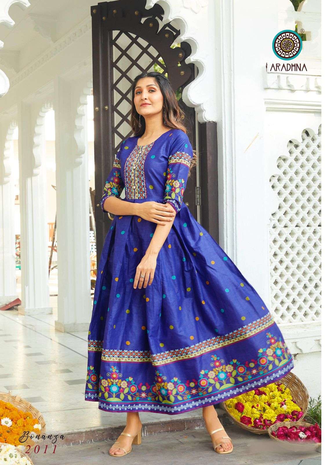 Aradhna Bonanza  vol 2 catalog  Rayon Printed Long Gown Kurti