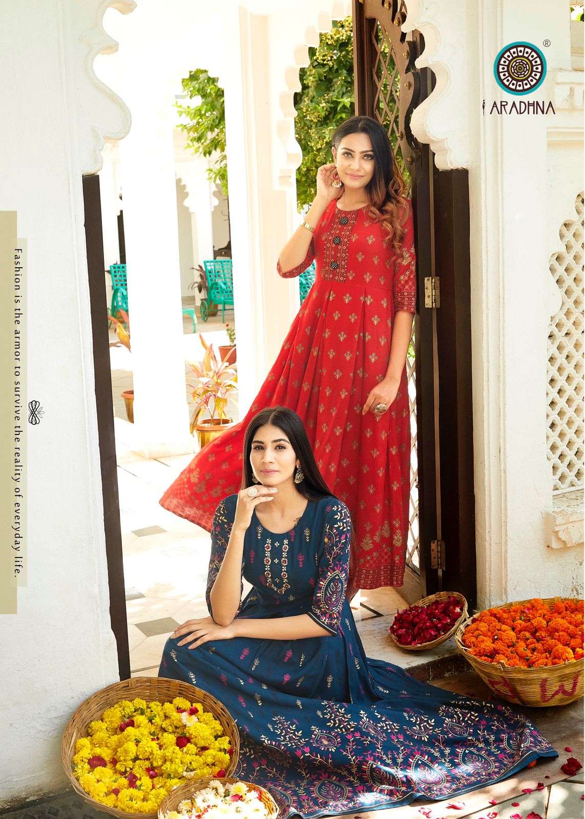 Aradhna Riwaaz Vol 4 Catalog Designer Rayon Kurti Catalog