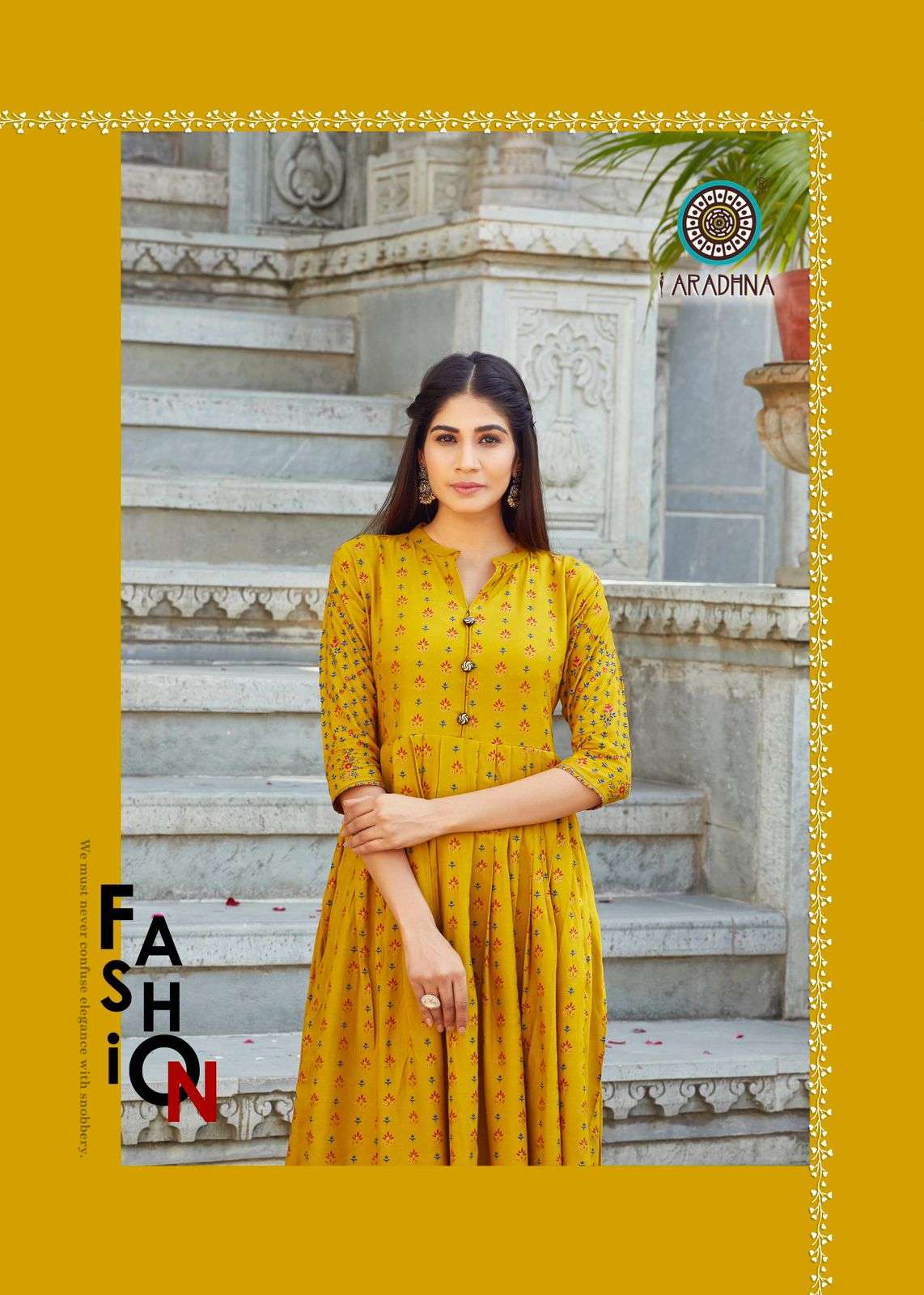Aradhna Riwaaz Vol 4 Catalog Designer Rayon Kurti Catalog