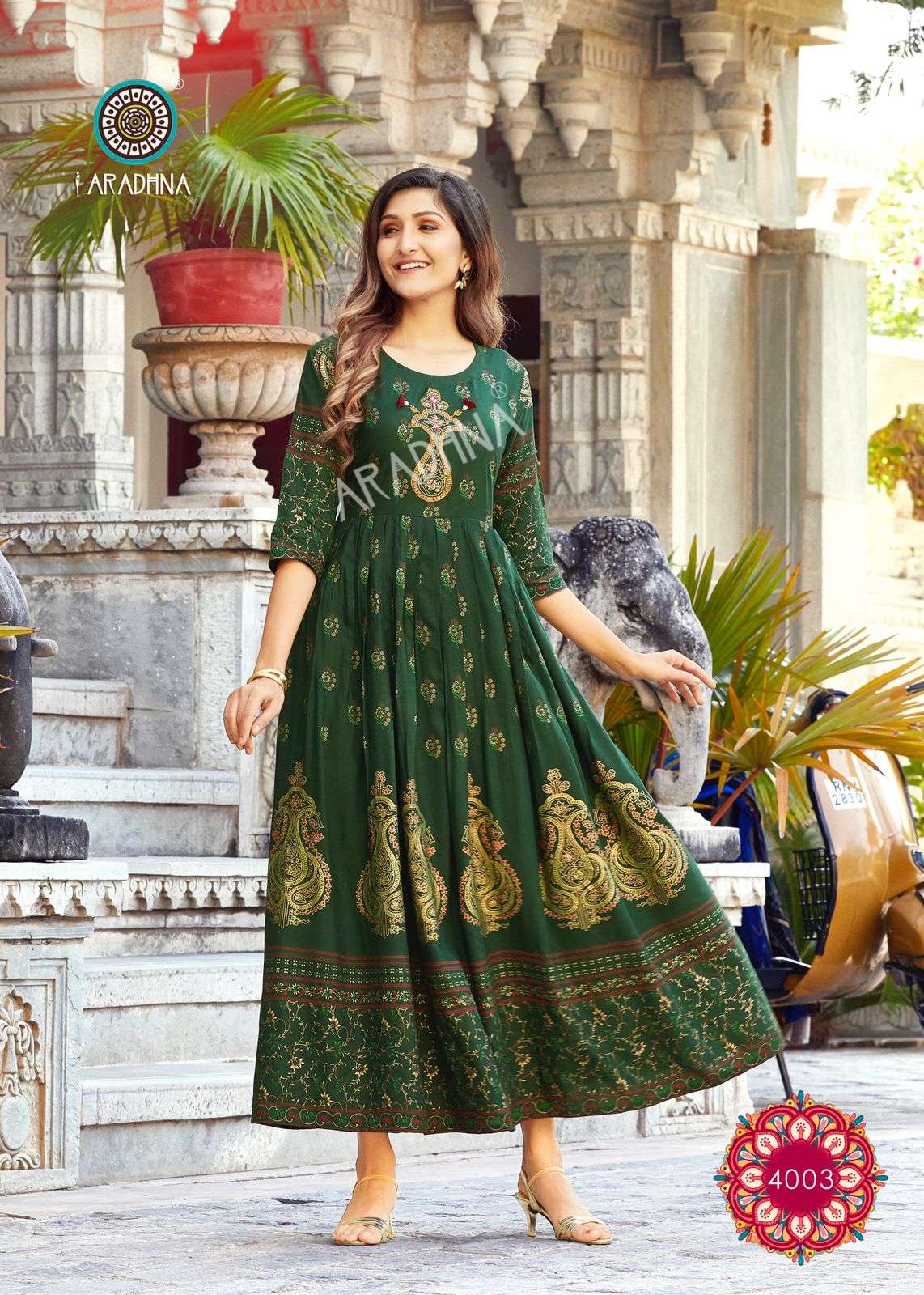 Aradhna Riwaaz Vol 4 Catalog Designer Rayon Kurti Catalog