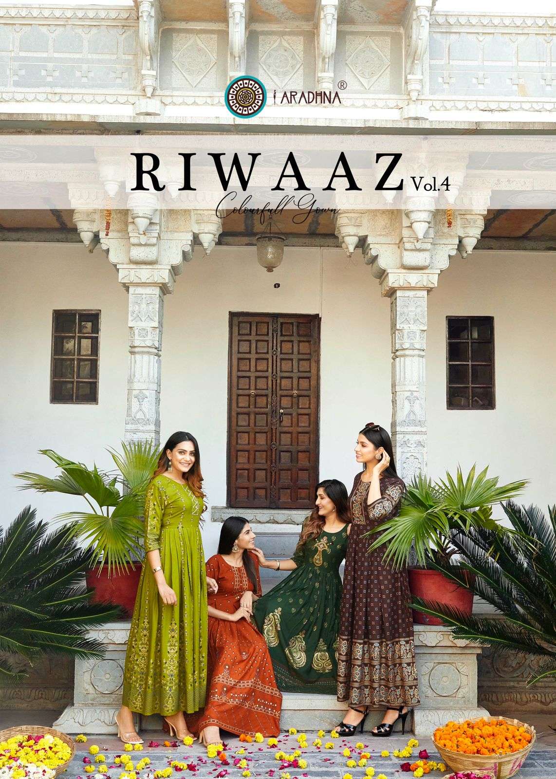 Aradhna Riwaaz Vol 4 Catalog Designer Rayon Kurti Catalog