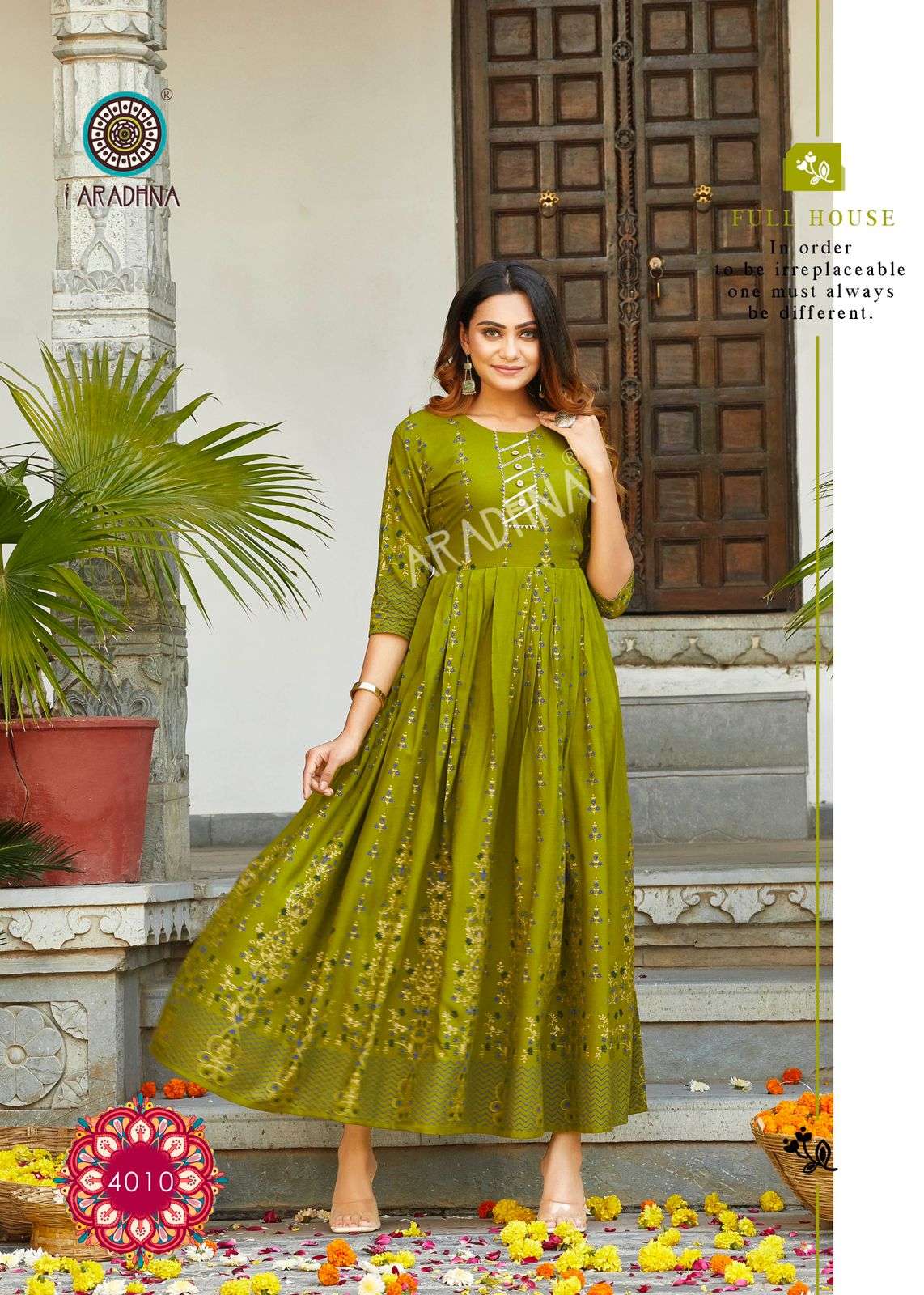 Aradhna Riwaaz Vol 4 Catalog Designer Rayon Kurti Catalog