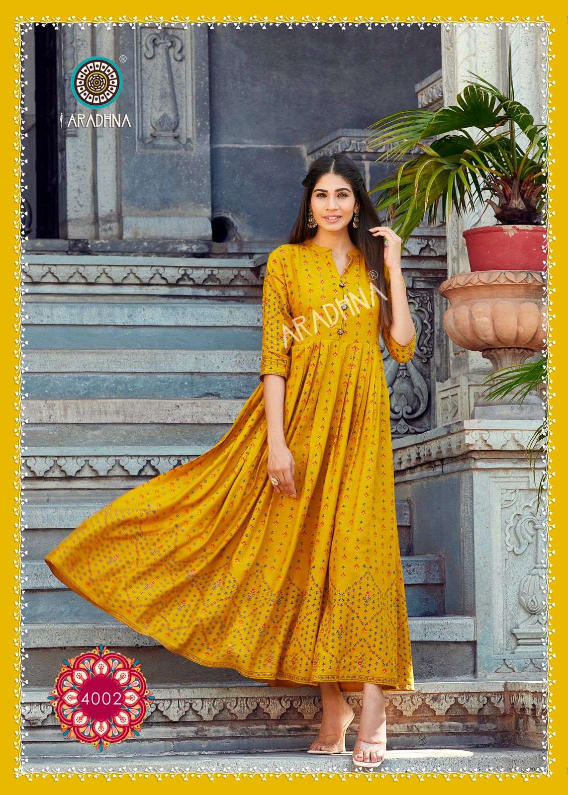 Aradhna Riwaaz Vol 4 Catalog Designer Rayon Kurti Catalog
