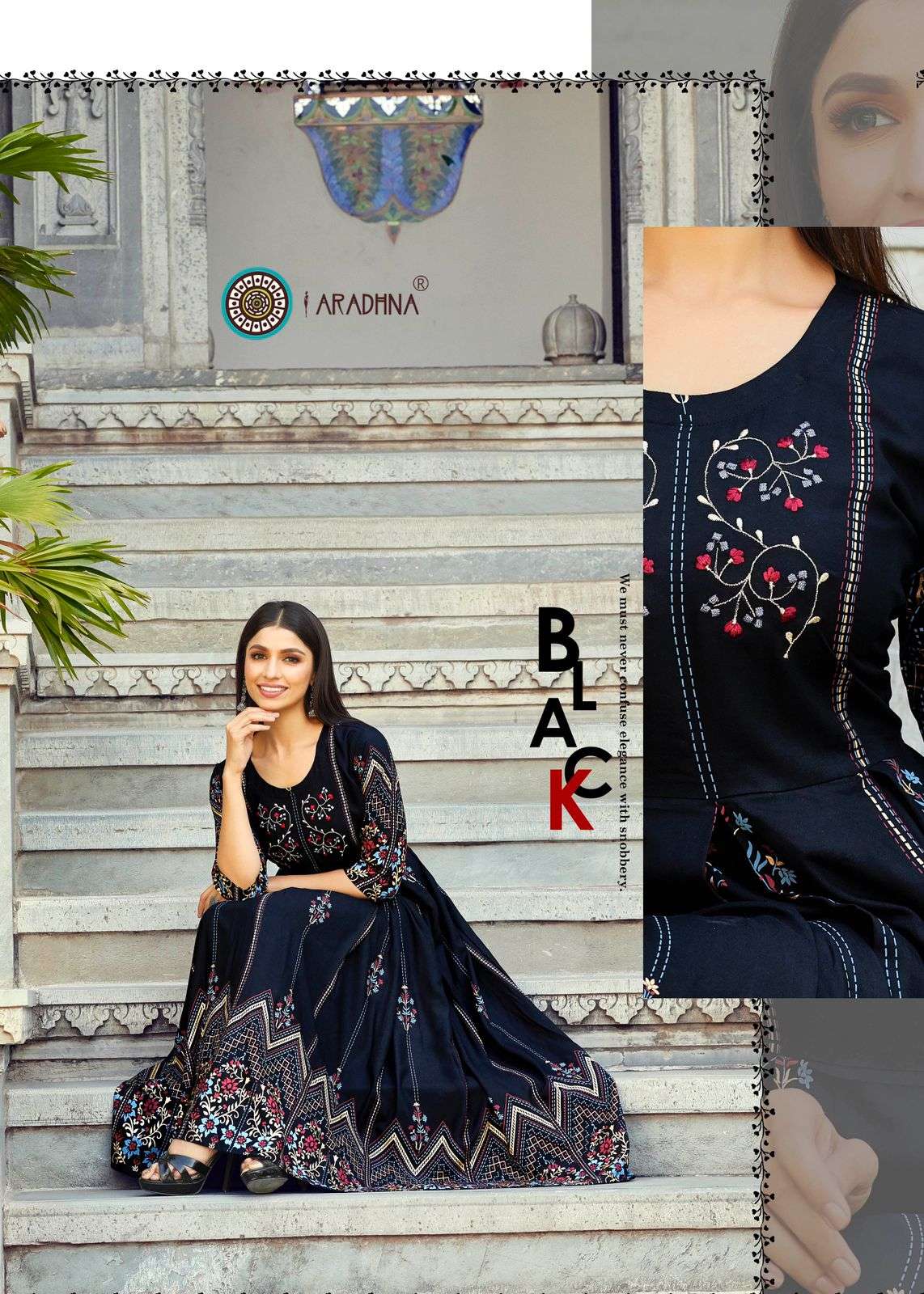 Aradhna Riwaaz Vol 4 Catalog Designer Rayon Kurti Catalog