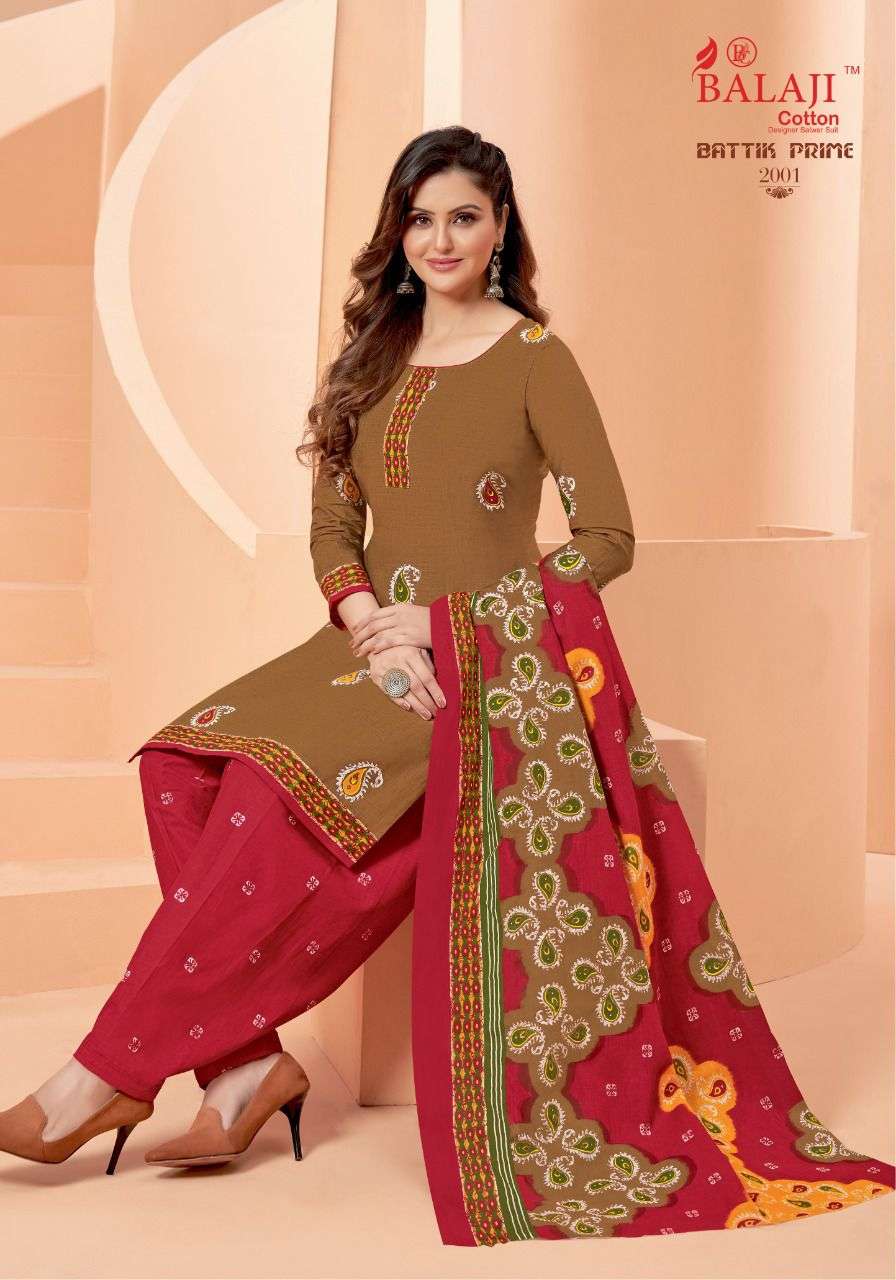 Balaji Battik Prime  vol 2 catalog Regular Wear Cotton Dress Material