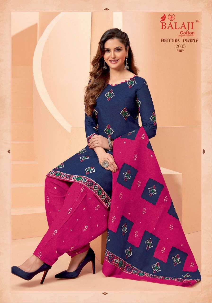 Balaji Battik Prime  vol 2 catalog Regular Wear Cotton Dress Material