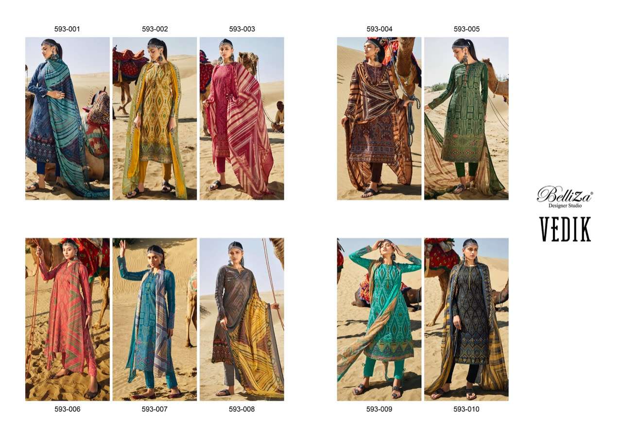 Belliza Vedik catalog Pure Cotton Dress Meterials