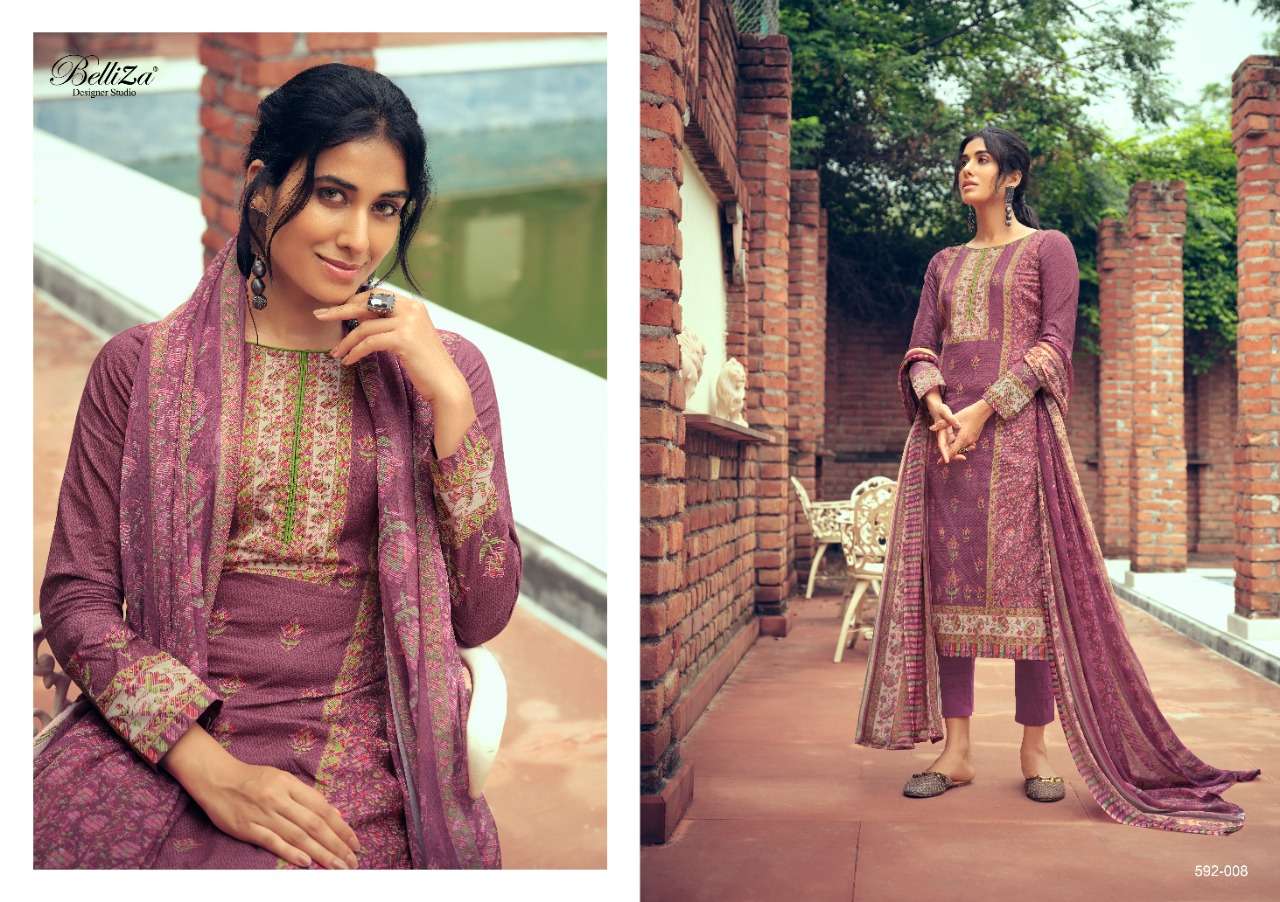 Belliza Nainpreet Exclusive  Designer Dress Material Catalog 
