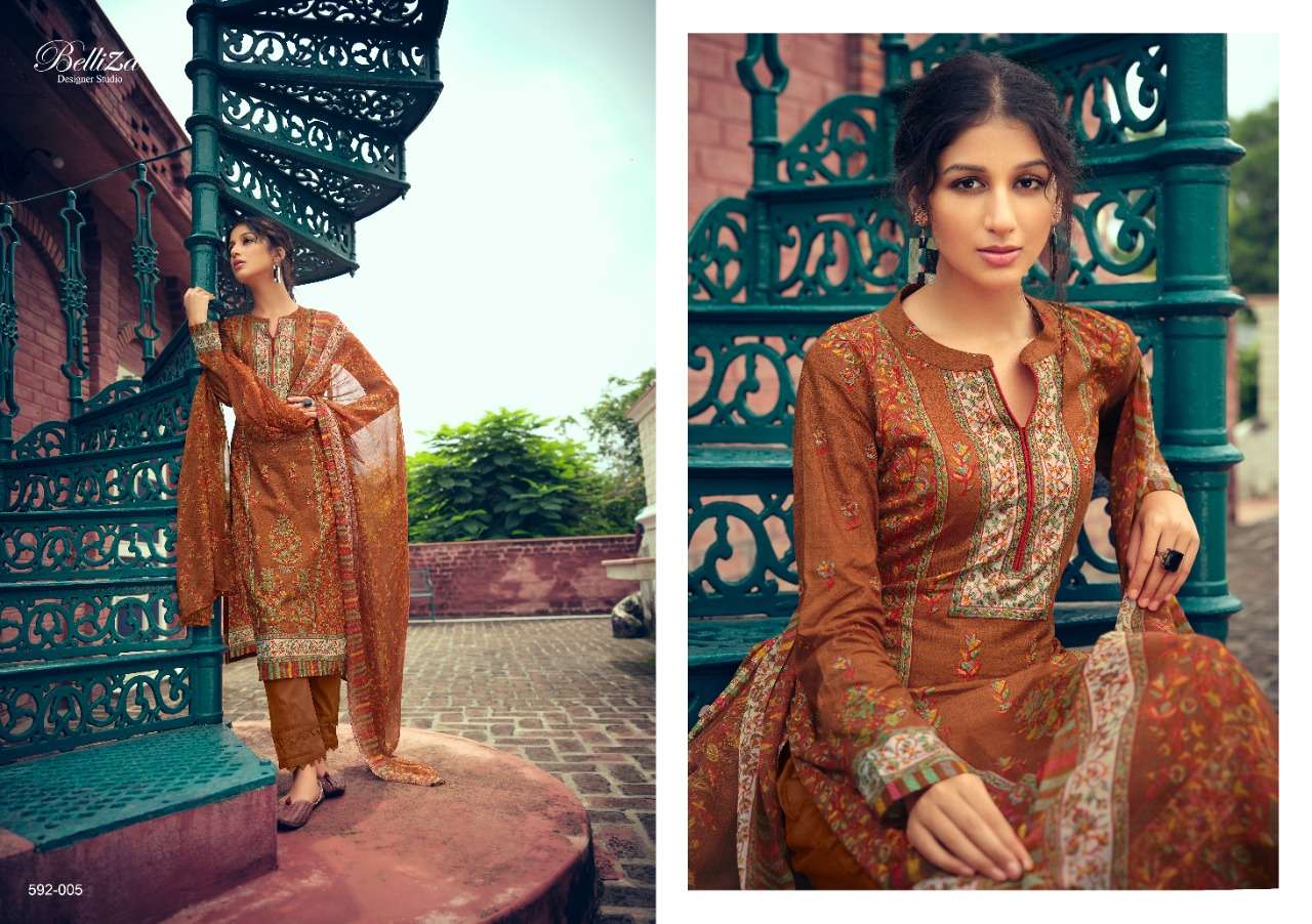 Belliza Nainpreet Exclusive  Designer Dress Material Catalog 