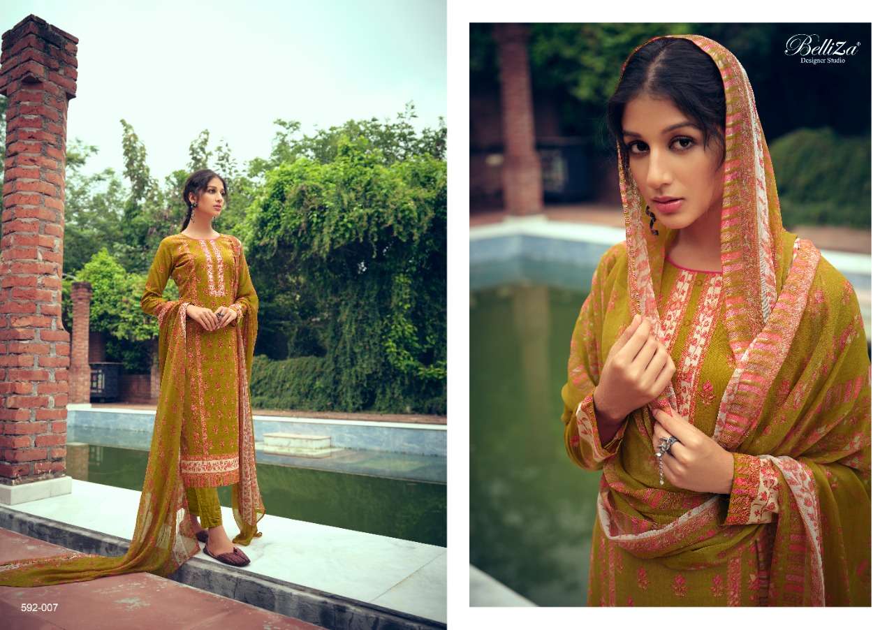 Belliza Nainpreet Exclusive  Designer Dress Material Catalog 