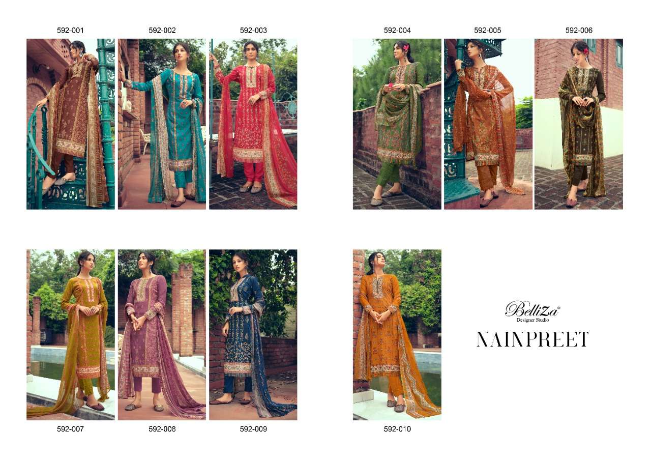 Belliza Nainpreet Exclusive  Designer Dress Material Catalog 