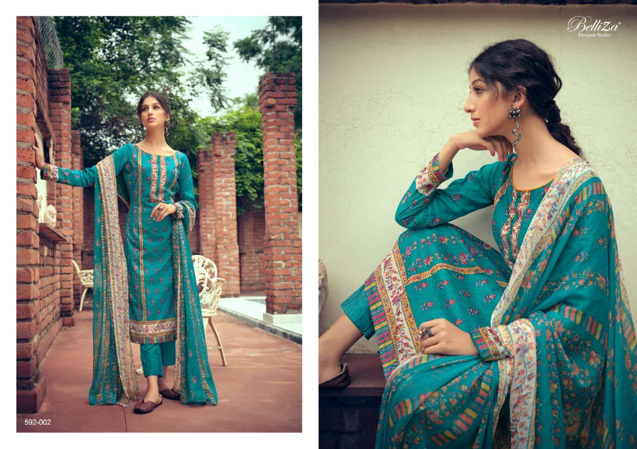 Belliza Nainpreet Exclusive  Designer Dress Material Catalog 