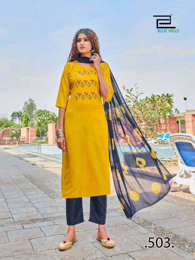 Blue Hills New Generation Vol 3 Designer Kurti Bottom and Dupatta Catalog