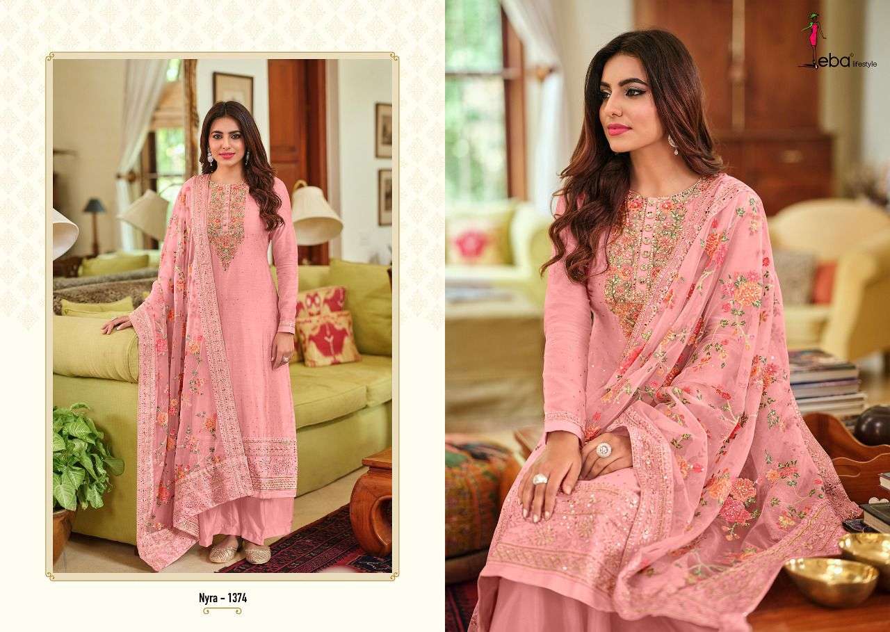 Eba Nyra vol 3  catalog Festive Wear Embroidery Salwar suits 