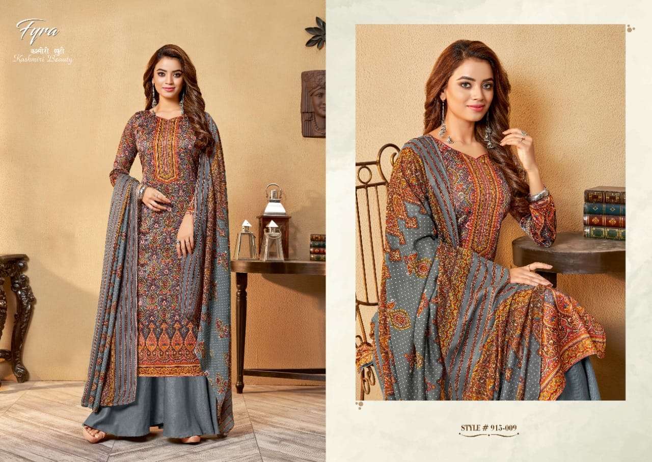 Fyra Kashmiri Beauty Catalog Designer Jam Cotton Dress Materials