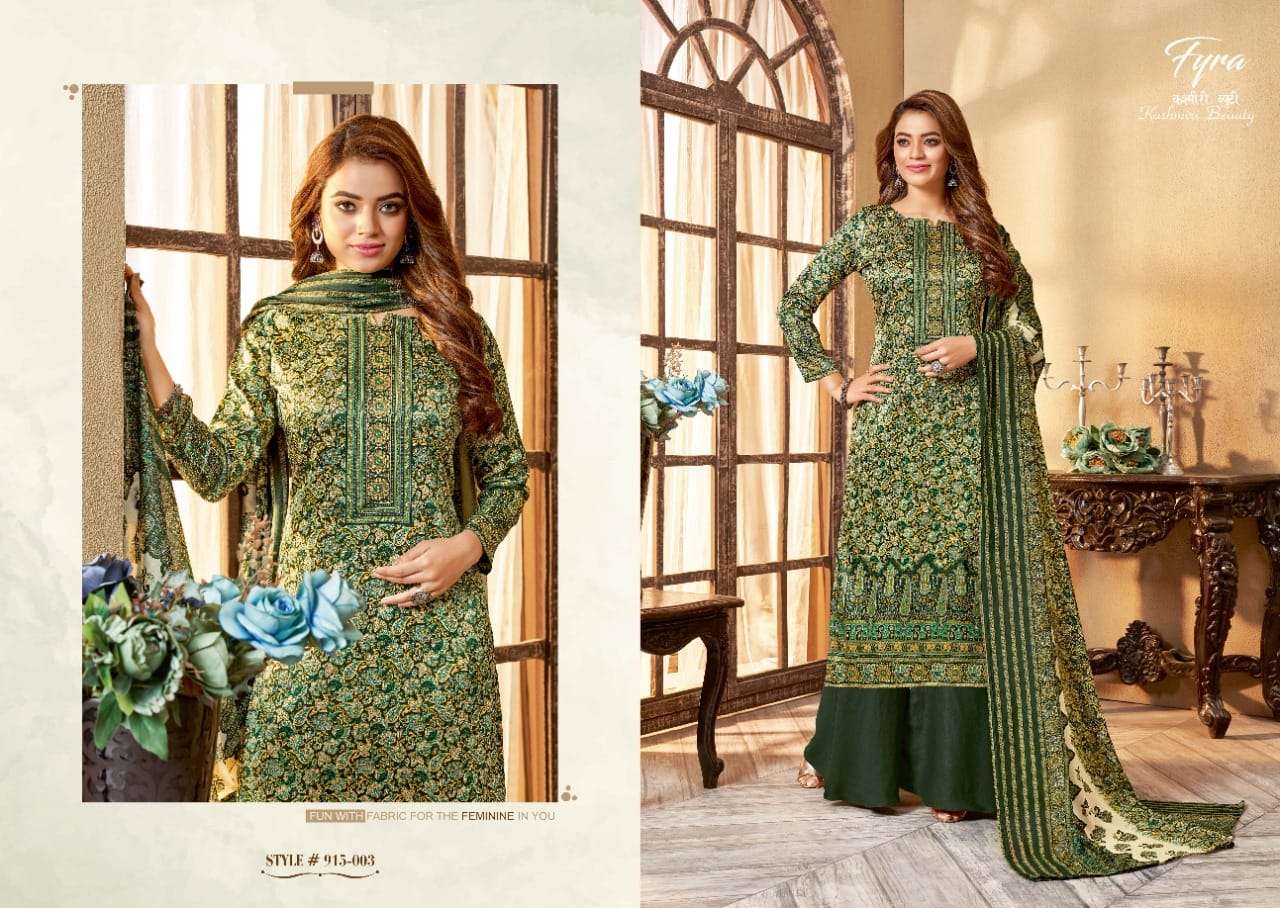 Fyra Kashmiri Beauty Catalog Designer Jam Cotton Dress Materials