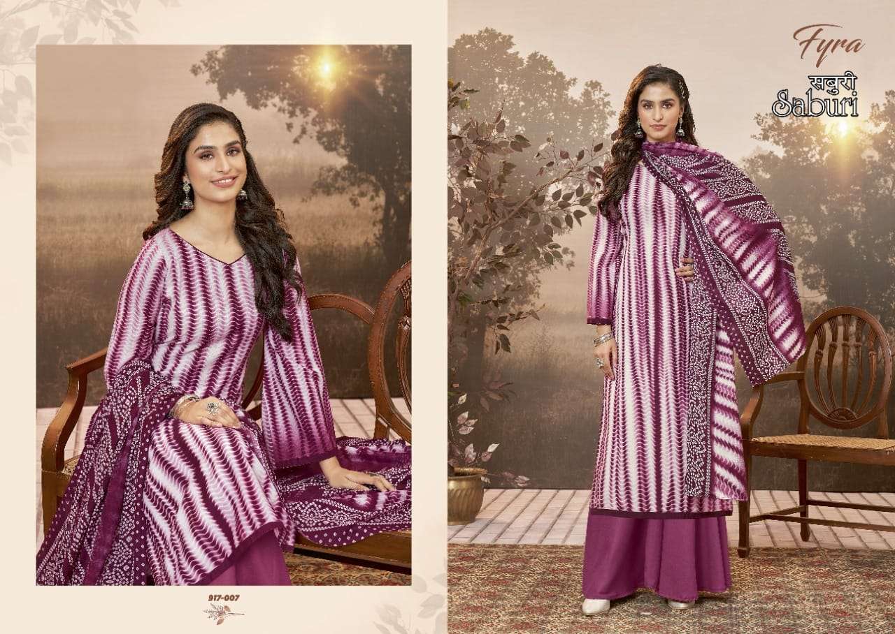 Fyra Saburi Catalog Pure Cotton Regular Wear Unstitched Dress Materials