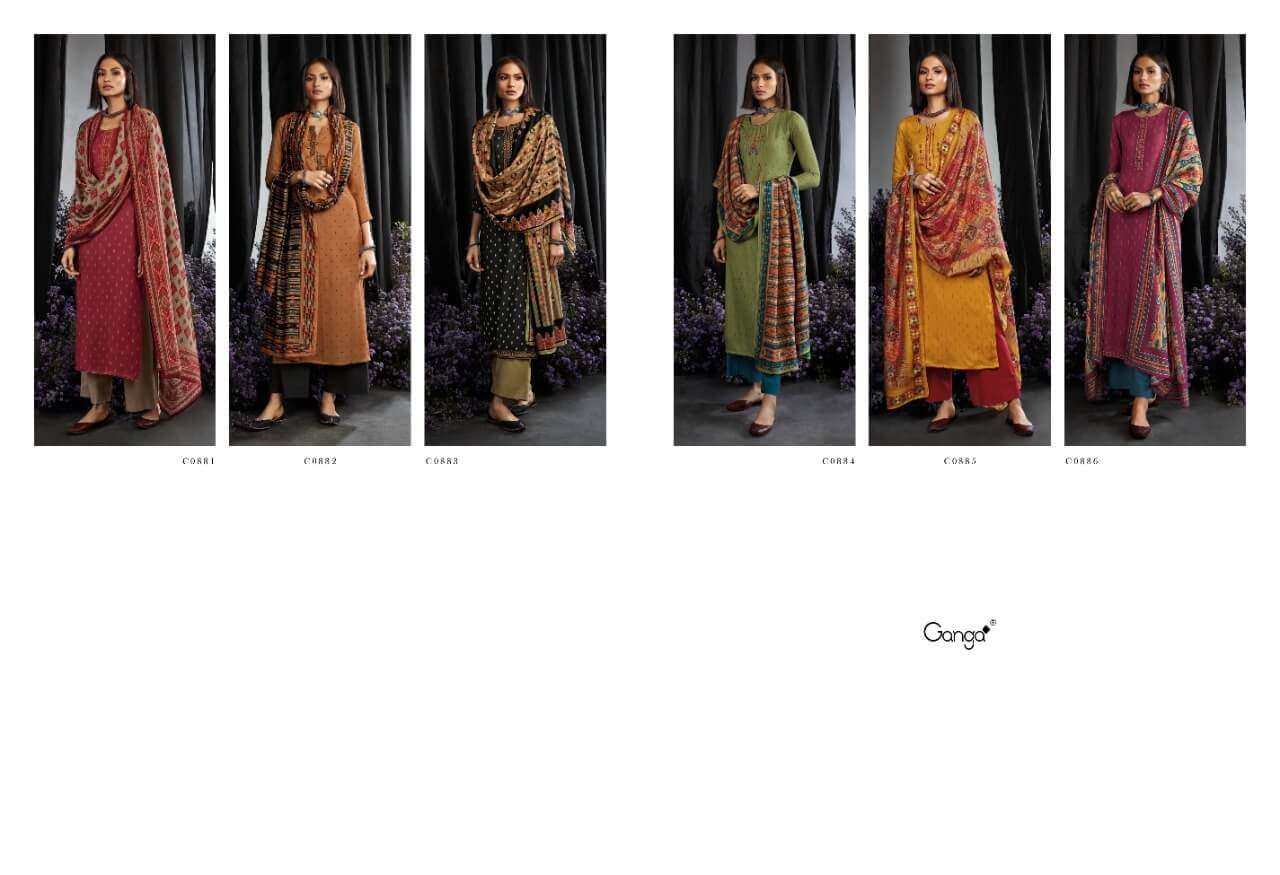 Ganga Maahru Catalog Unstitiched Dress Materials