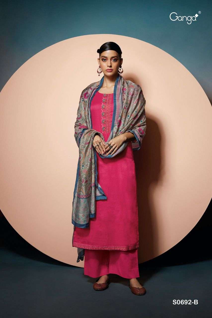 Ganga Mahonia Catalog Heavy Exclusive Dress Materials