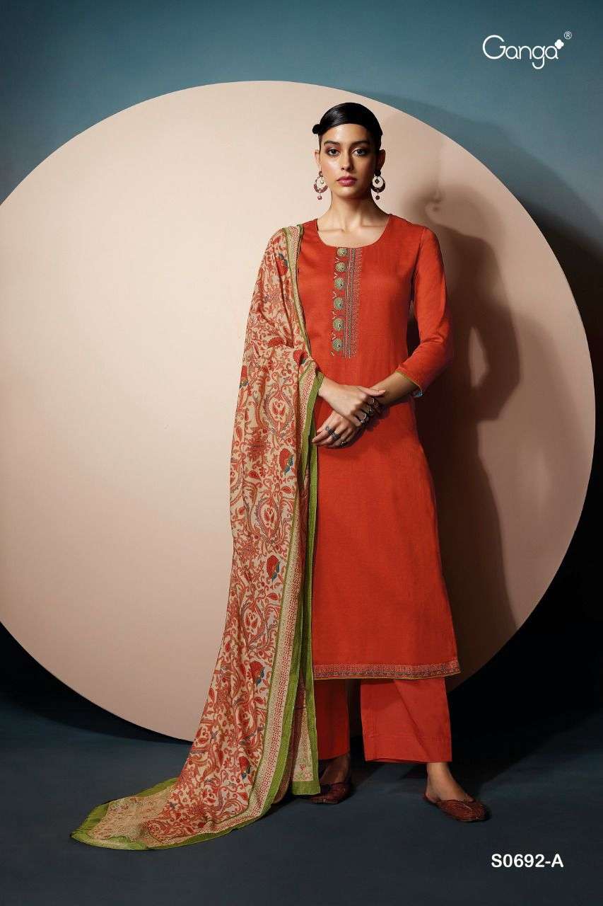 Ganga Mahonia Catalog Heavy Exclusive Dress Materials