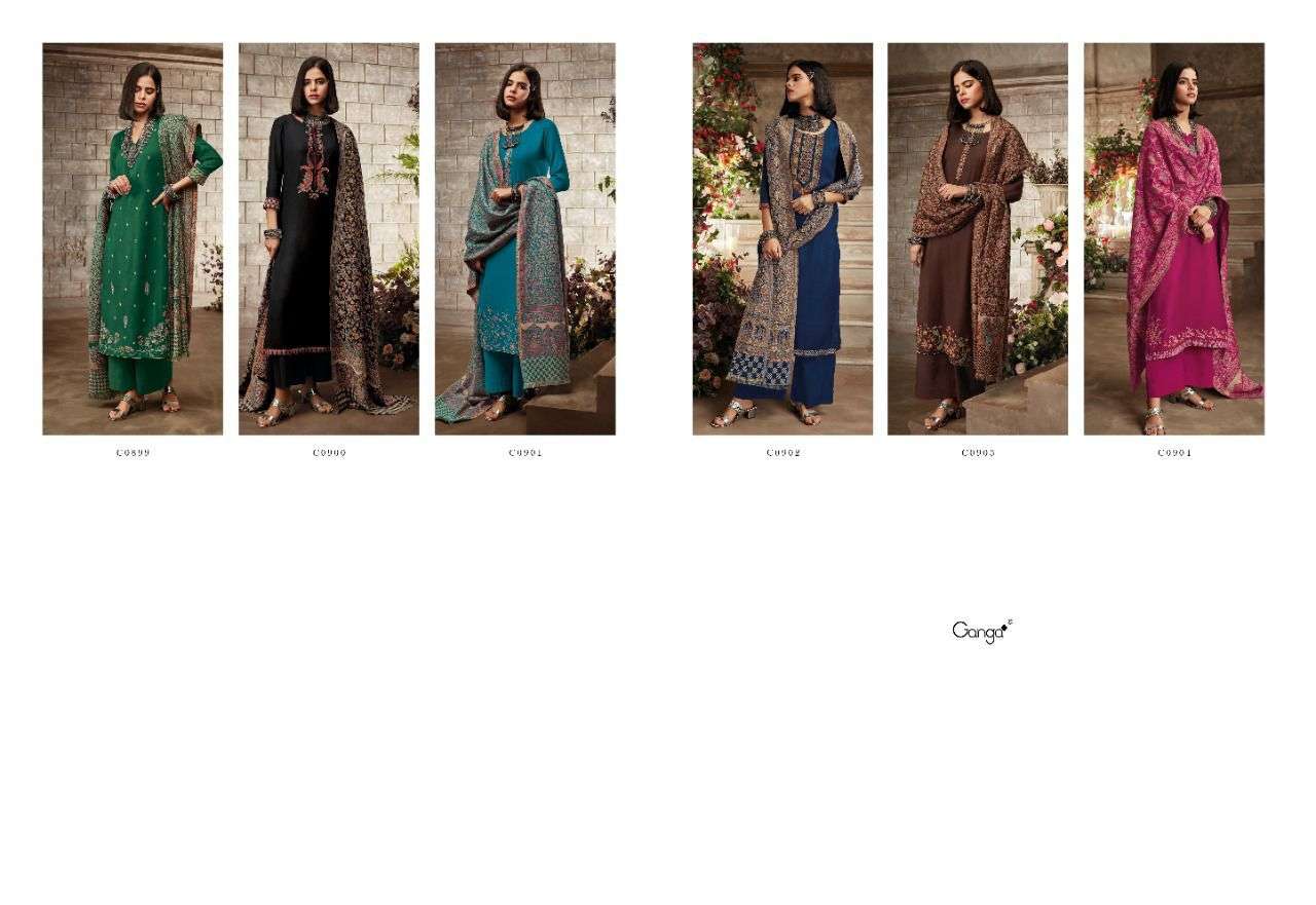 Ganga Noura Catalog Heavy Exclusive Party Wear Dress Materials