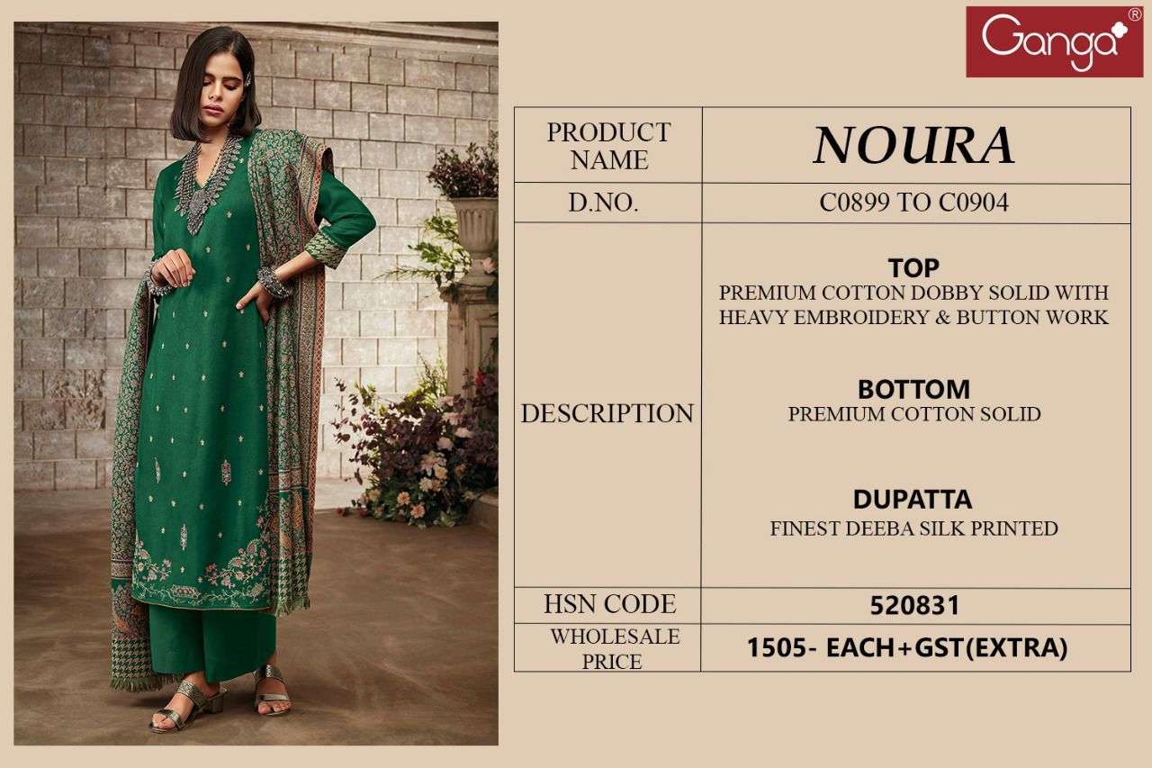 Ganga Noura Catalog Heavy Exclusive Party Wear Dress Materials