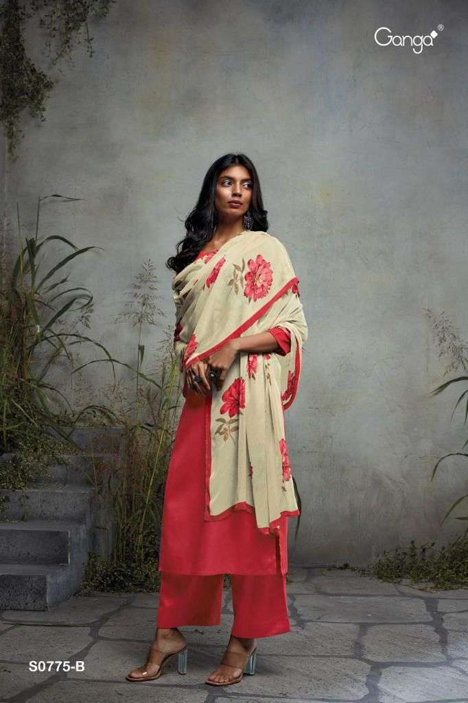 Ganga Selvi 775 Catalog Unstitched Dress Materials Online