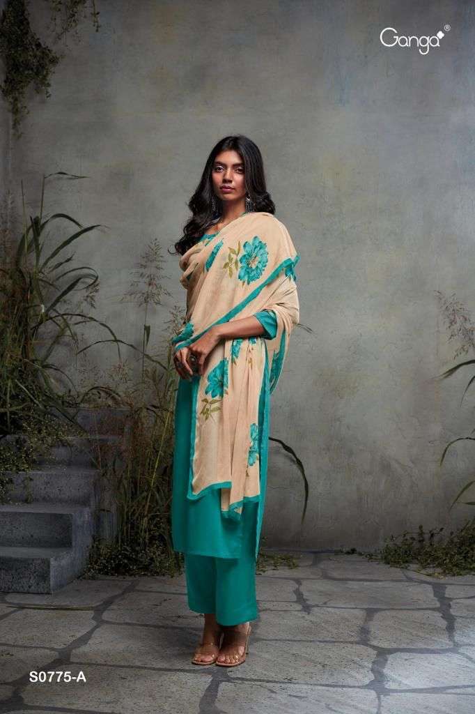 Ganga Selvi 775 Catalog Unstitched Dress Materials Online