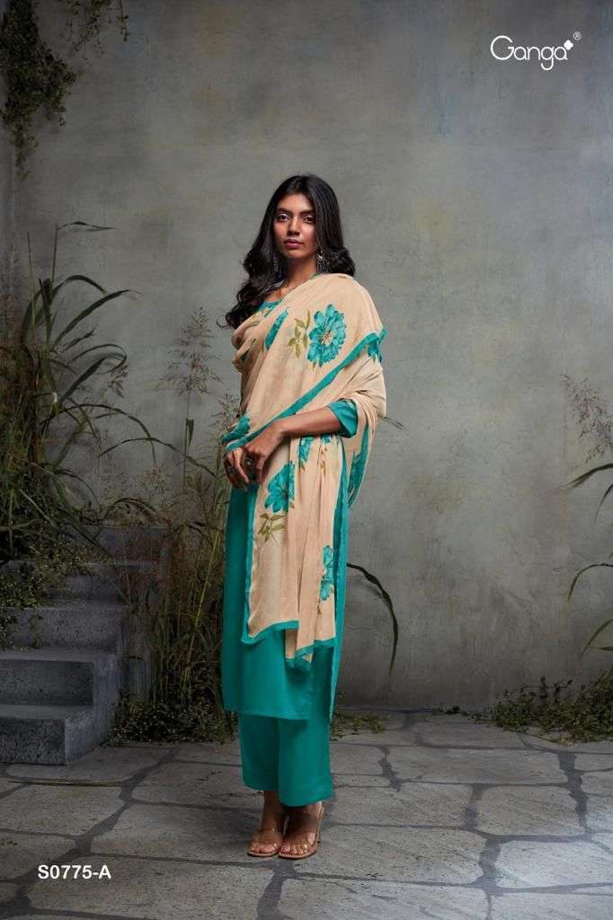 Ganga Fashion Larisa S1876 Cotton Unstitched Suit S1876-D