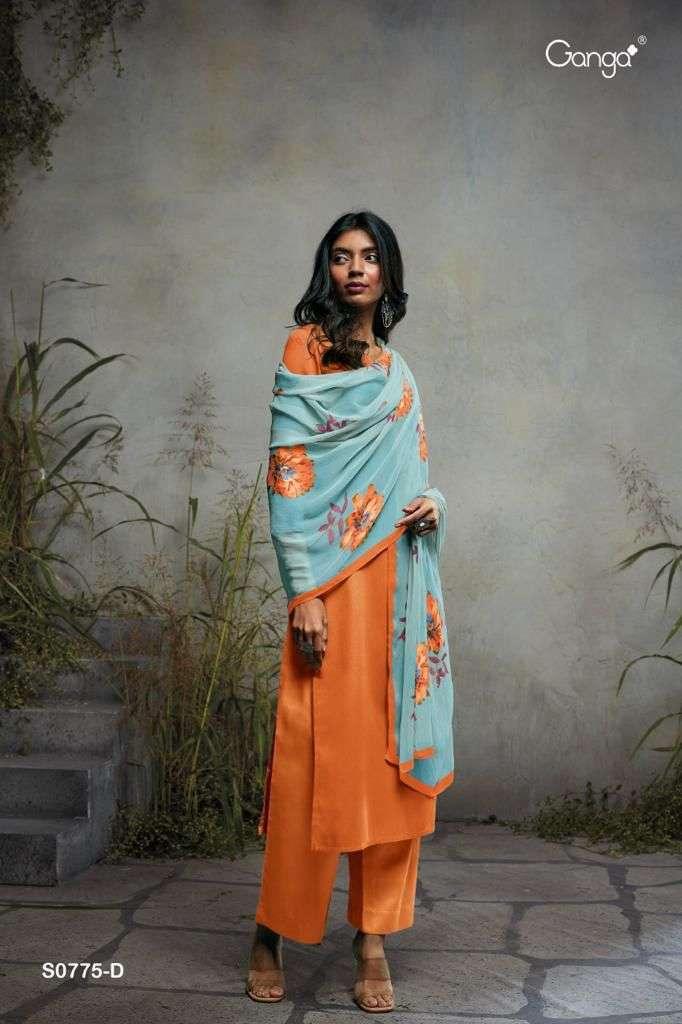 Ganga Selvi 775 Catalog Unstitched Dress Materials Online