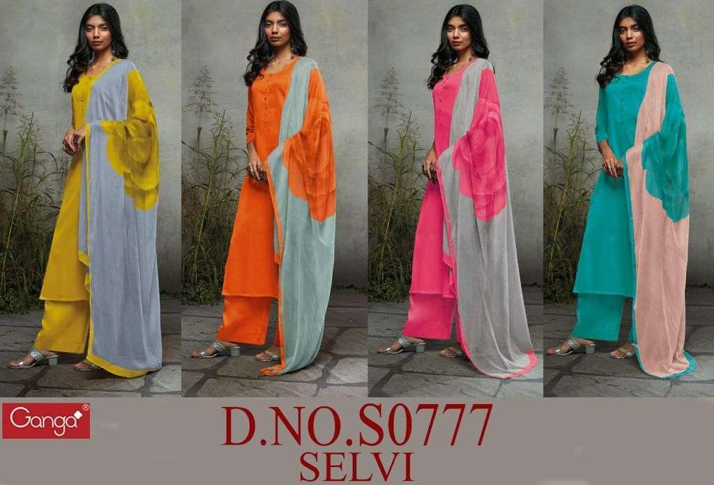 Ganga Selvi 777 Catalog Wholesale Cotton Dress Materials