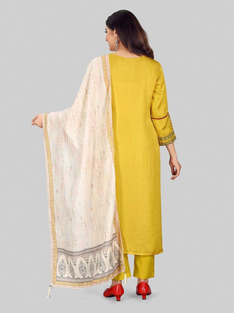 Heeposh HPSKSD-80 Ethnic Fancy  Silk Top Bottom with Dupatta