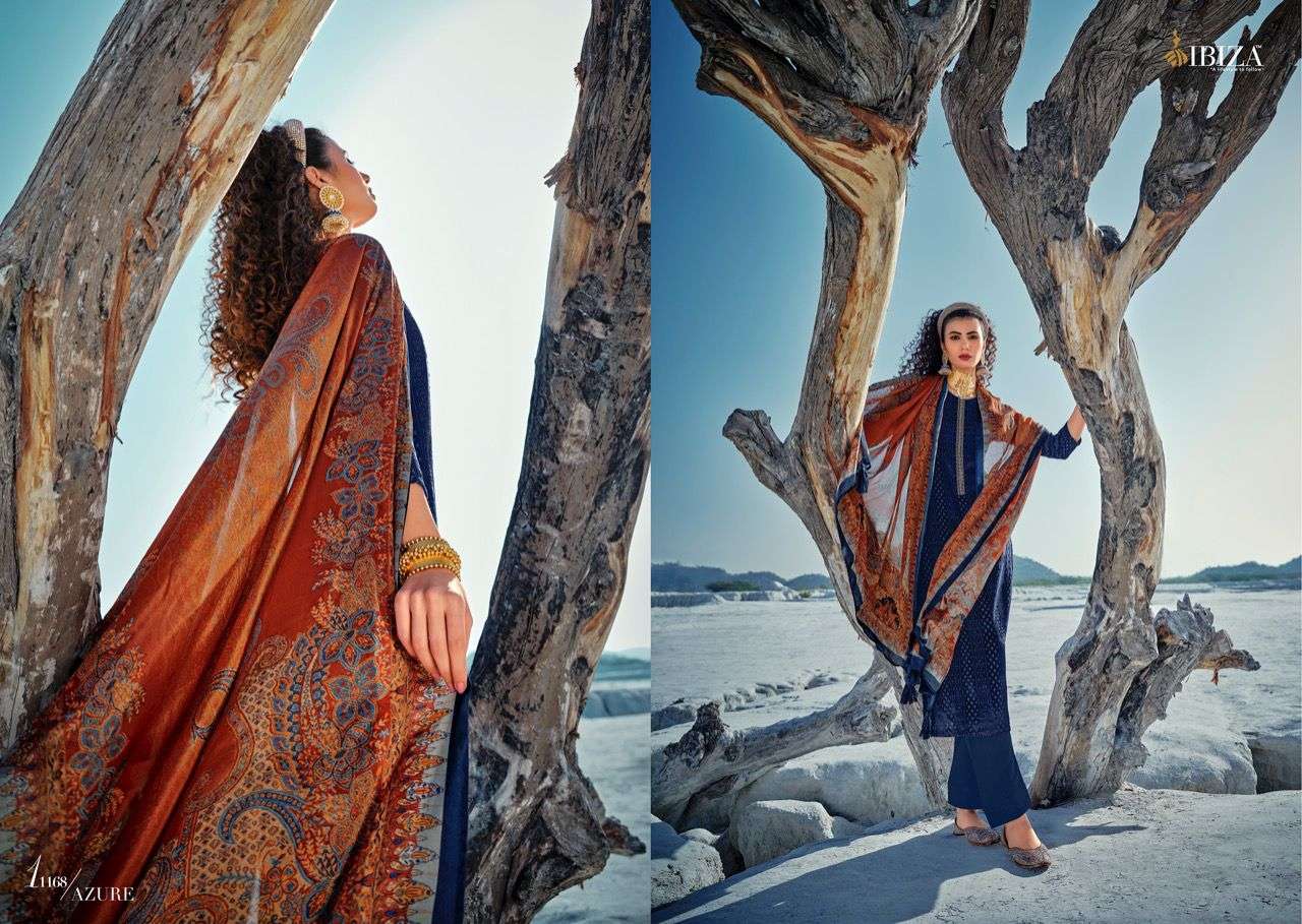 Ibiza Azure Catalog Pure Velvet Brasso Designer Expensive Wear Dress Materials