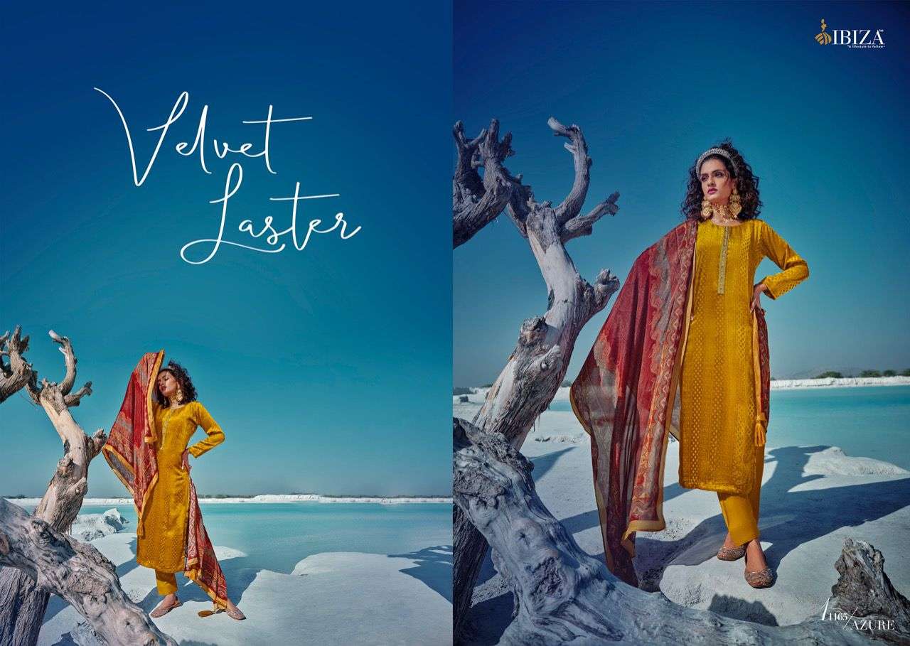 Ibiza Azure Catalog Pure Velvet Brasso Designer Expensive Wear Dress Materials