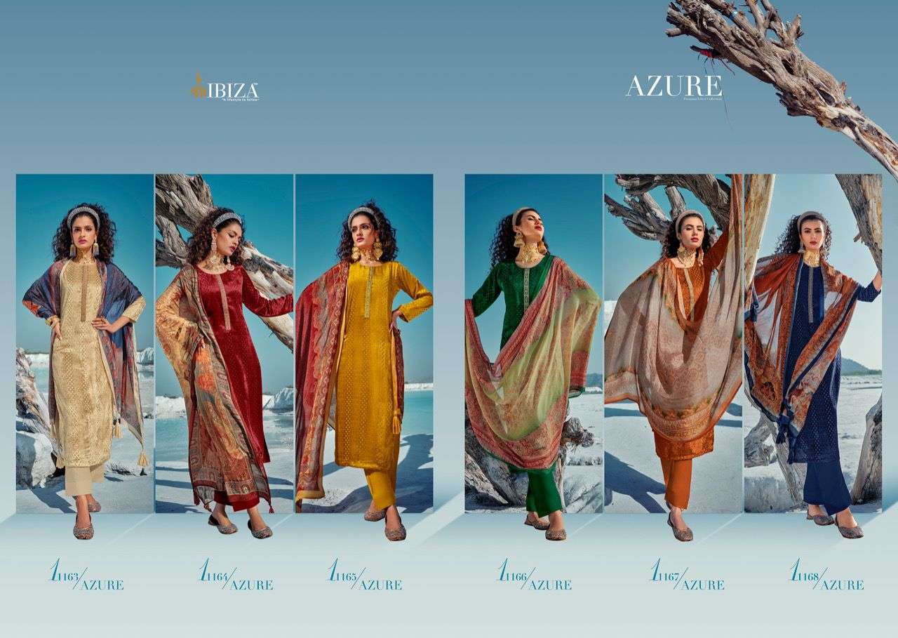Ibiza Azure Catalog Pure Velvet Brasso Designer Expensive Wear Dress Materials